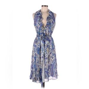 Lauren Ralph Lauren Silk Dress with Blue and Purple Paisley size 6